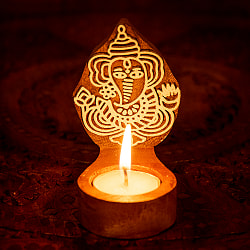 【3個セット】ウッドブロックのキャンドルホルダー - スタンドタイプ - サブ4