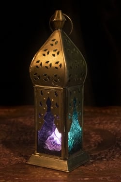 【自由に選べる3個セット】〔Mサイズ系〕モロッコスタイルの透かし彫りLEDキャンドルランタン〔ロウソク風LEDキャンドル付き〕 - サブ4