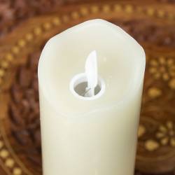 【20個セット】本物のロウで作られた　ゆらめく灯火 ロウソク風LEDキャンドルライト レインボー〔5cm×15cm〕 - サブ3