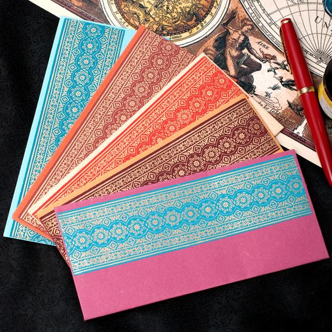 インドの封筒 VARUN / チマンラール Chimanlals 便箋 レターセット メッセージカード エスニック アジア 雑貨