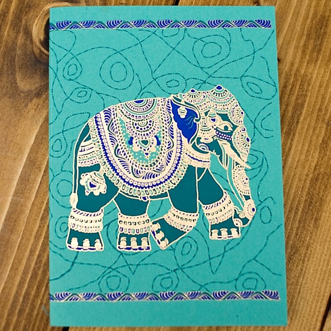 インドのエレファントノート【Chimanlals】 2 - 可愛らしい象さんが上品に描かれています！