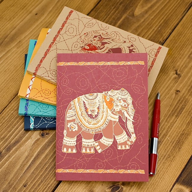 インドのエレファントノート【Chimanlals】の写真1枚目です。インドの高級ステーショナリーブランド、Chimanlalsの素敵なノートです！文房具,ノート,ダイアリー,チマンラール,象