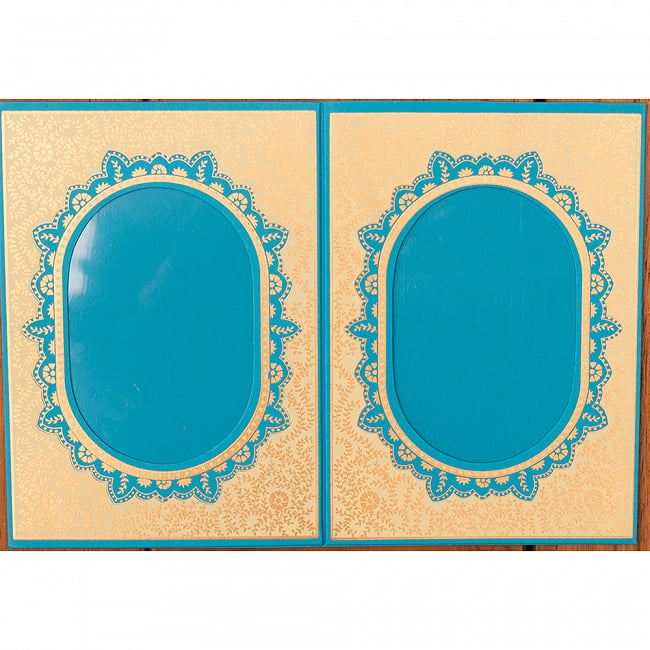 インドのフォトフレーム・ダブル【Chimanlals】 10 - I：ターコイズ