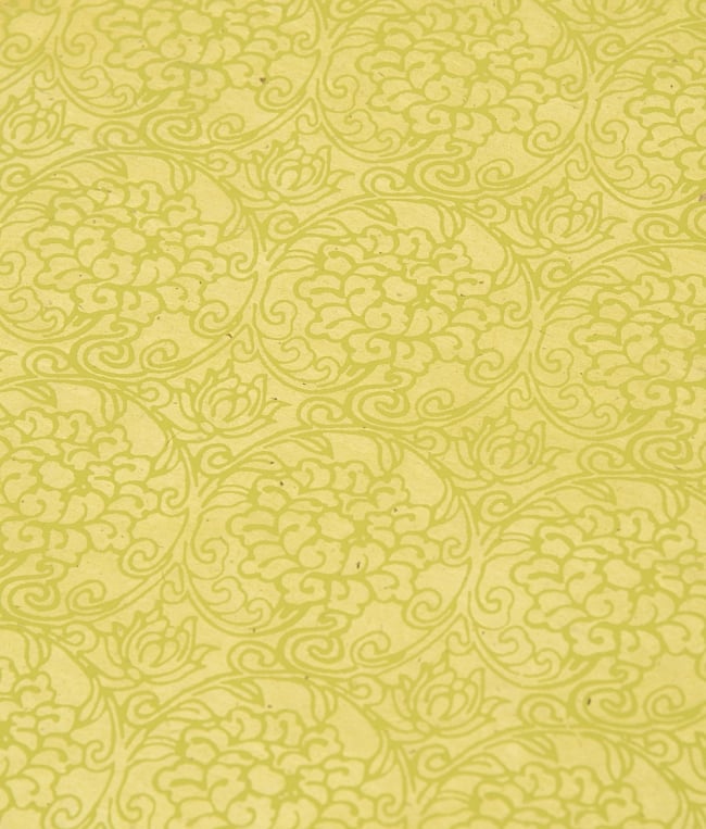 75cmx50cm ロクタ紙のラッピングペーパー3枚セット 黄緑色 花柄 の通販 Tirakita Com