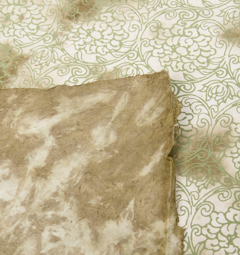 75cmx50cm ロクタ紙のラッピングペーパー3枚セット まだら模様の地 花柄 の通販 Tirakita Com