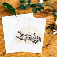 インドの押し葉メッセージカード&封筒セット - GREETING CARD