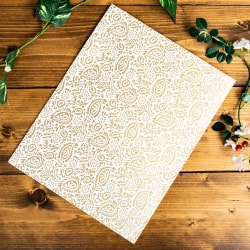 【アソート】インドの箔押しペーパーフォルダー - A4サイズ - サブ3