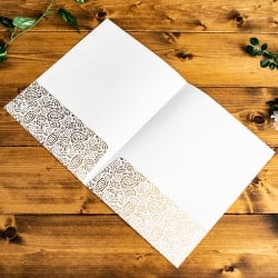 【アソート】インドの箔押しペーパーフォルダー - A4サイズ - サブ4