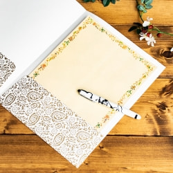 【アソート】インドの箔押しペーパーフォルダー - A4サイズ - サブ5