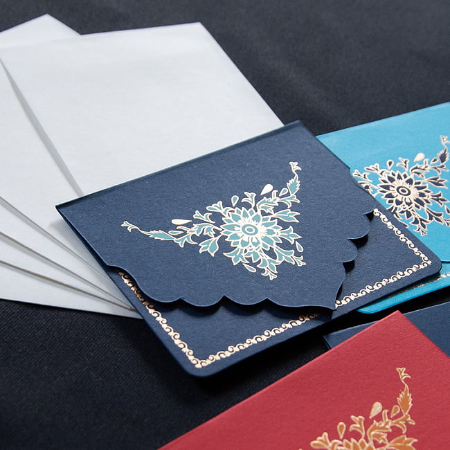 インドのメッセージカードセット -MISC STATIONERY- 3 - 光に当てると良く分かる、品質の高さ。