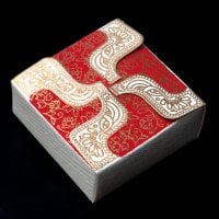 インドのラッピングボックス【色アソート】(ID-LETTER-81)