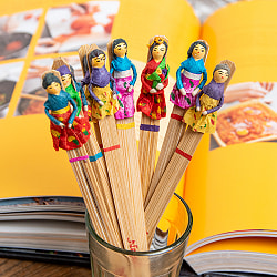 【5本セット】ネパールの手づくりしおり - 伝統衣装 - サブ2