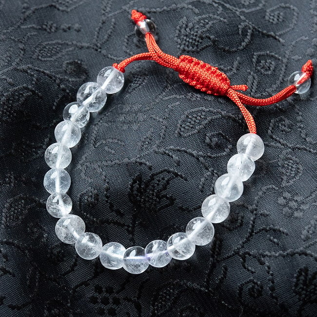 インドの数珠ブレスレット - クリスタルクォーツ 1
