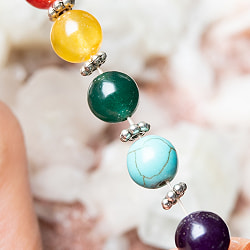 インドの数珠ブレスレット - チャクラとルドラクシャ - サブ4