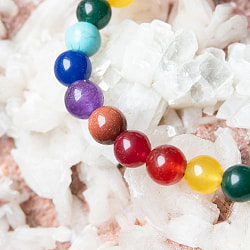インドの数珠ブレスレット - チャクラカラー - サブ2