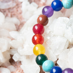 インドの数珠ブレスレット - チャクラカラー - サブ3