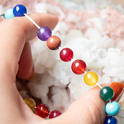 インドの数珠ブレスレット - チャクラカラー - サブ4