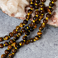 インドの数珠 - タイガーアイ 6mm珠 全長約76cm - サブ3