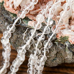 インドの数珠 108珠 - 天然 水晶 6mm 全長約72cm - サブ4