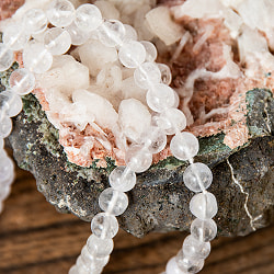 インドの数珠 108珠 - 天然水晶 8mm 全長約92cm - サブ5