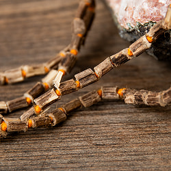 インドの数珠 - トゥルシー（霊木） 全長約80cm - サブ5