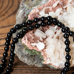 インドの数珠 - ルドラクシャとドクロ 全長約60cm - サブ4