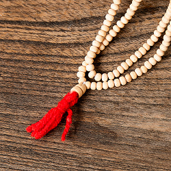 インドの数珠 - 白木 4mm珠 全長約56cm - サブ2