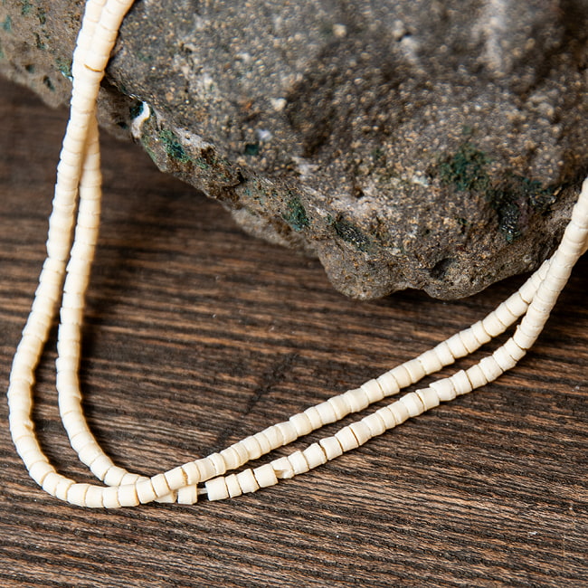 インドの数珠 - トゥルシー 2mm珠 全長約58cm 3 - 細部を見てみました。