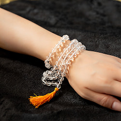 インドの数珠 108珠 - 天然水晶 クリスタル - 約42cm  - サブ4