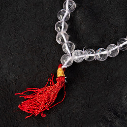 インドの数珠 108珠 - 天然水晶 クリスタル - 約50cm  - サブ3