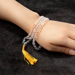 インドの数珠 108珠 - 天然水晶 クリスタル - 約30cm  - サブ5