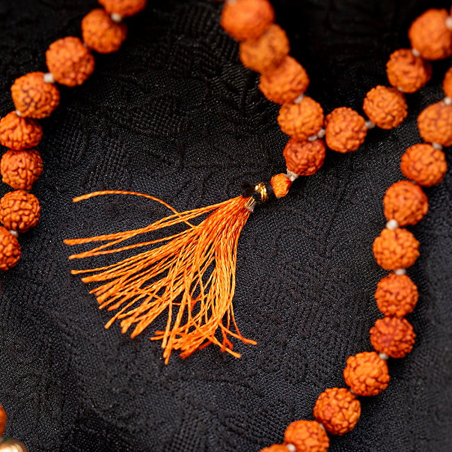インドの数珠 ネックレス- ルドラクシャ 5 - 房の部分になります。