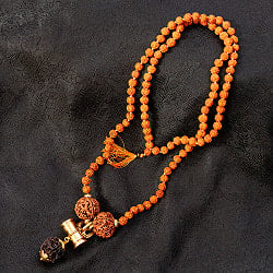 インドの数珠 ネックレス- ルドラクシャの商品写真