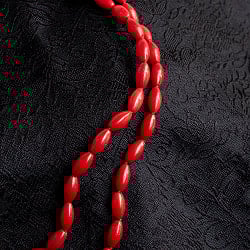 インドの数珠 -  108個の赤珊瑚 ライス- 約45cm  - サブ2