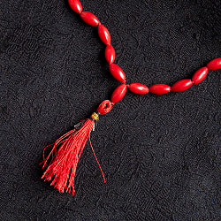 インドの数珠 -  108個の赤珊瑚 ライス- 約45cm  - サブ4