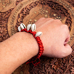 タカラガイのブレスレット ヴィシュヌ神のシンボル - サブ5