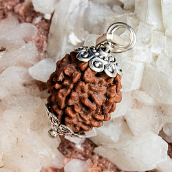 【4面】鑑定書付き 聖なる菩提樹 ルドラクシャのペンダントトップ - サブ2