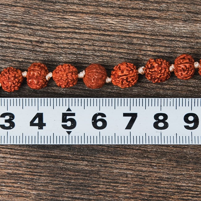 菩提樹の数珠（小粒）-約100cmほど 6 - 粒の大きさはこれくらいです。