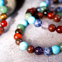 インドの彩り チャクラカラーストーンブレス - サブ2