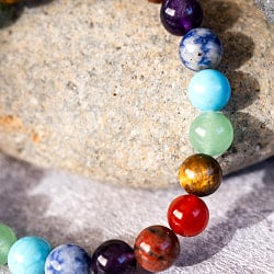 インドの彩り チャクラカラーストーンブレス - サブ3