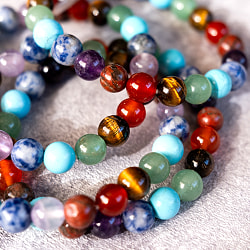 インドの彩り チャクラカラーストーンブレス - サブ4