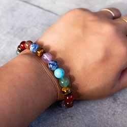 インドの彩り チャクラカラーストーンブレス - サブ5