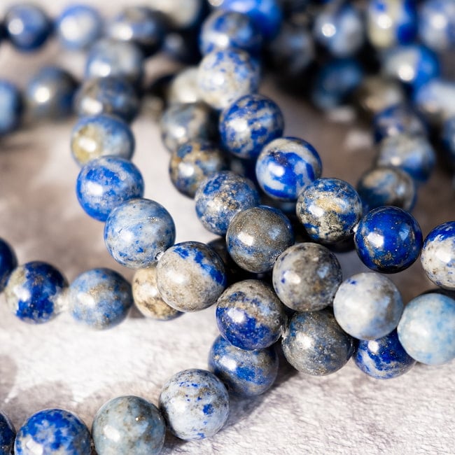 インドの彩り ストーンブレス - ラピスラズリ 4 - 色が美しい