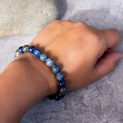 インドの彩り ストーンブレス - ラピスラズリ - サブ5