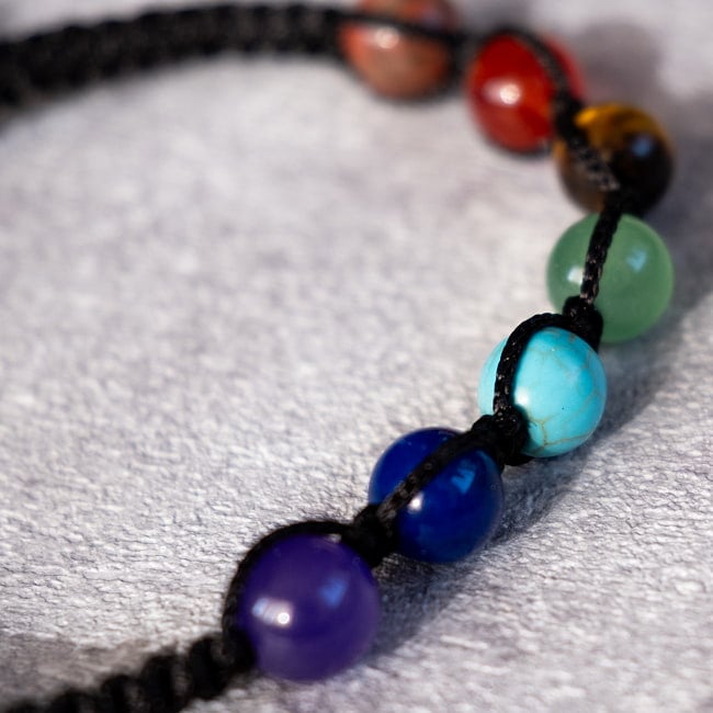 インドの彩り チャクラカラーストーンブレス 3 - 石は約8-9mm程度になります