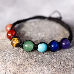 インドの彩り チャクラカラーストーンブレス