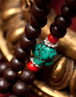 ネパールの数珠 - 木製(黒)  108珠 - サブ2