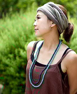 ネパールの数珠 - 木製(黒)  108珠 - サブ5