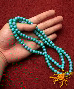 ネパールの数珠 - ターコイズ 108珠 - サブ4