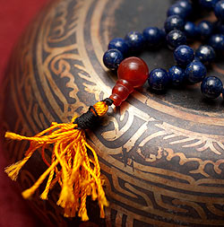 ネパールの数珠 - ラピスラズリ　108珠 - サブ3